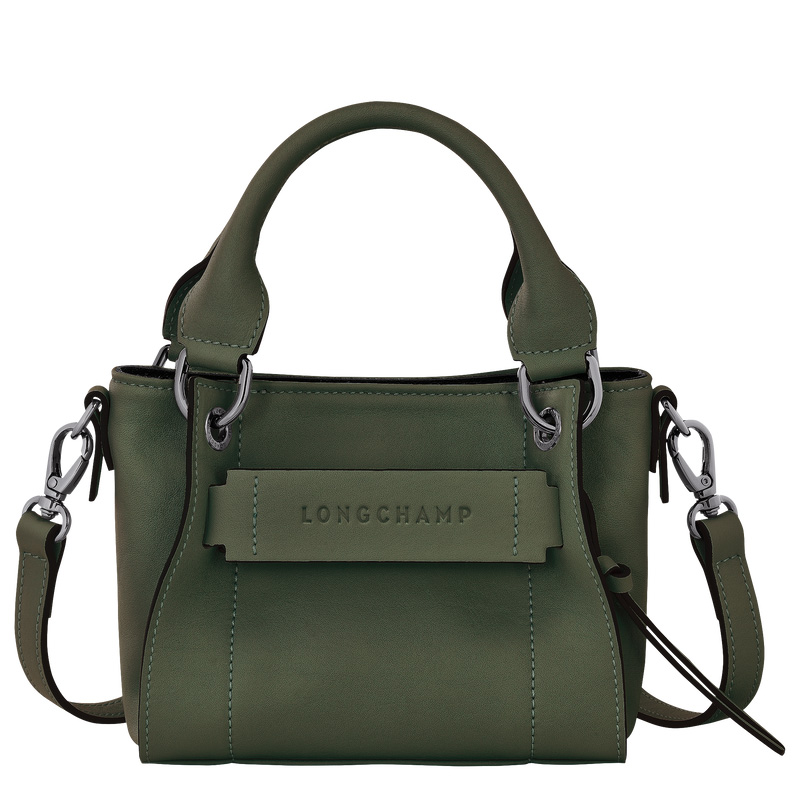 Longchamp |3D XS Handtasche Khaki – Leder |Khaki