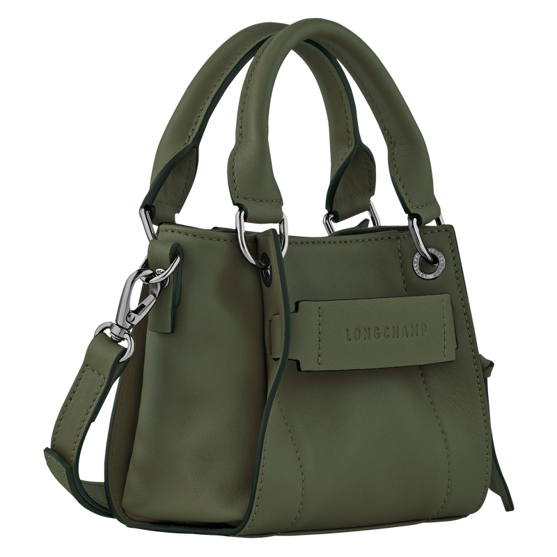 Longchamp |3D XS Handtasche Khaki – Leder |Khaki