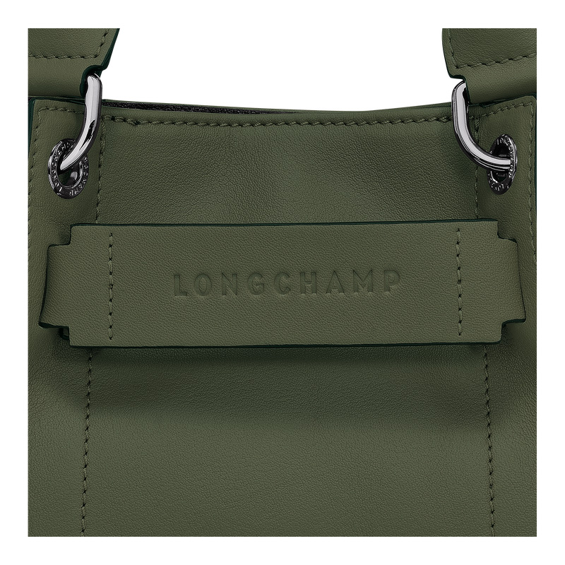 Longchamp |3D XS Handtasche Khaki – Leder |Khaki