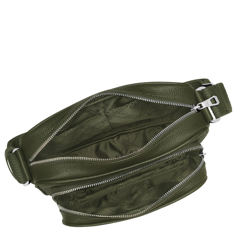 Longchamp |Le Foulonn S Kameratasche Khaki – Leder |Khaki