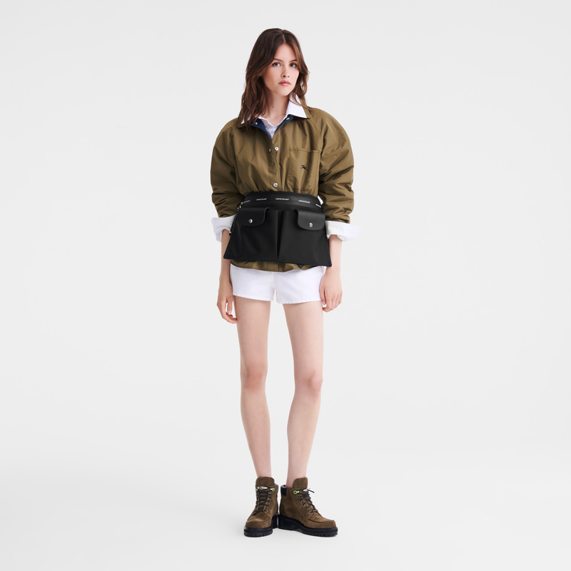 Longchamp |Le Pliage Energy L Umhängetasche Schwarz – Canvas |Schwarz