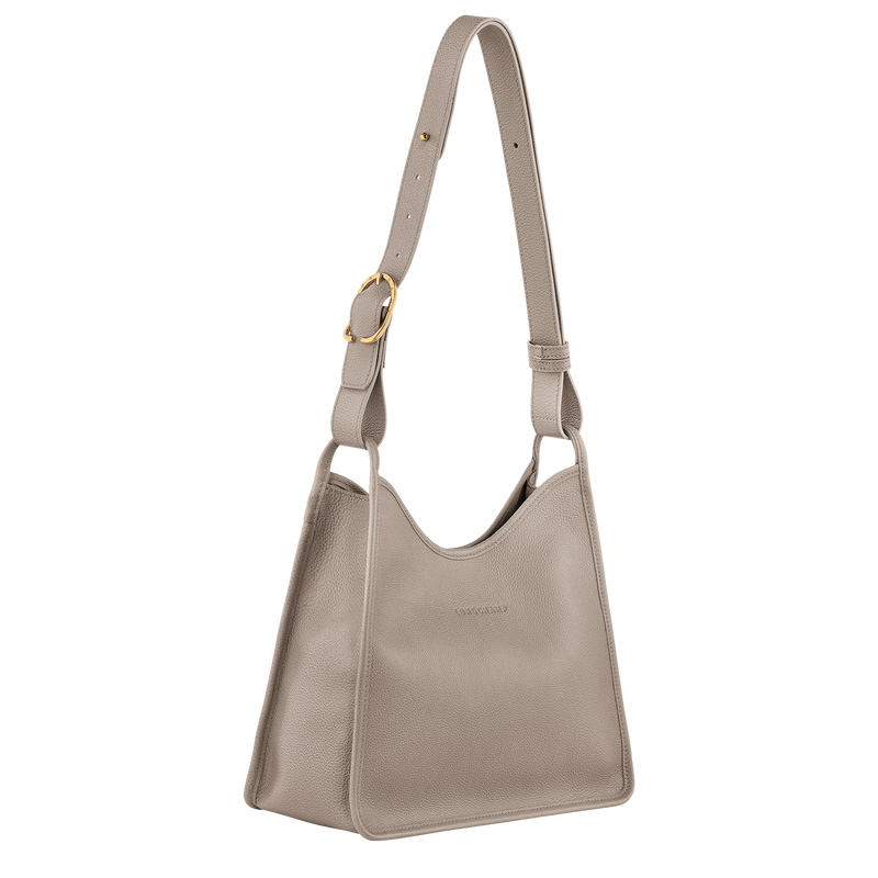 Longchamp |Le Foulonn M Hobo Bag Turteltaube – Leder |Turteltaube