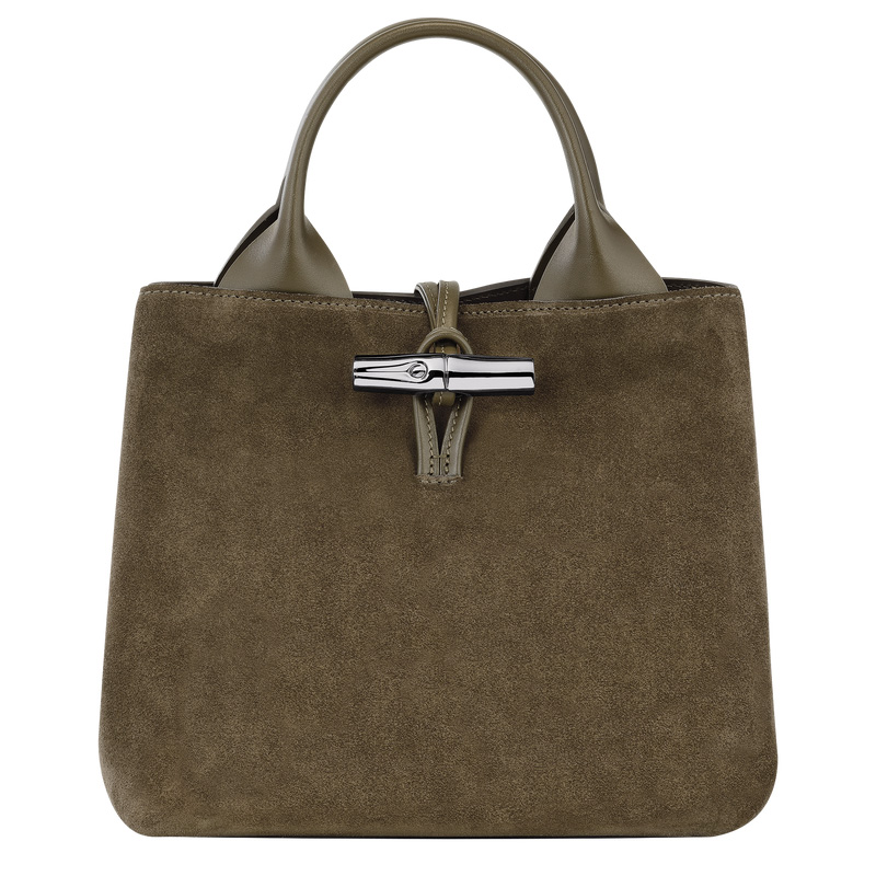 Longchamp |Le Roseau S Handtasche Olivgrün – Leder |Olivgrün