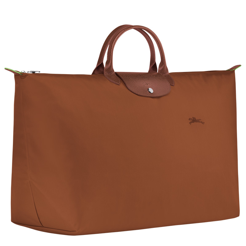 Longchamp |Le Pliage Grüne XL Reisetasche Cognac – Recyceltes Canvas |Cognac