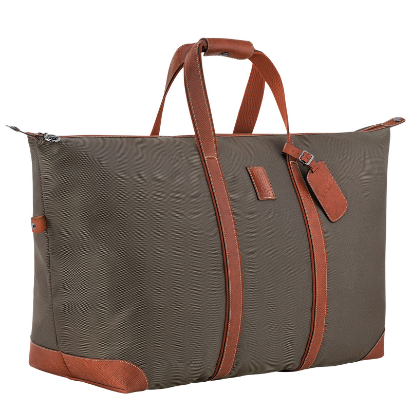 Longchamp |Boxford XL Reisetasche Braun – Recyceltes Canvas |Braun