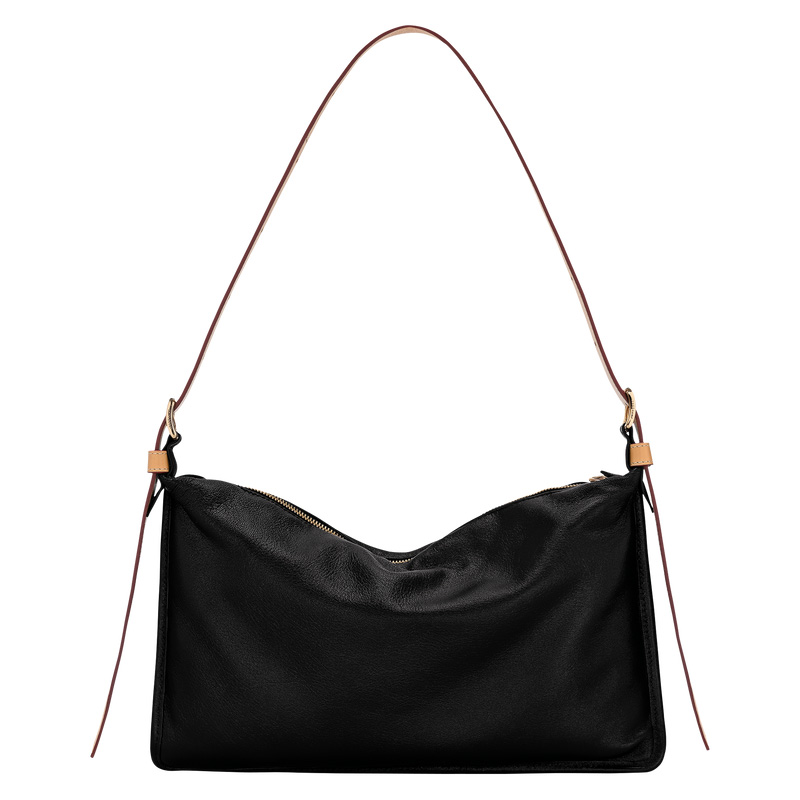 Longchamp |Smoothie M Umhängetasche Schwarz – Leder |Schwarz