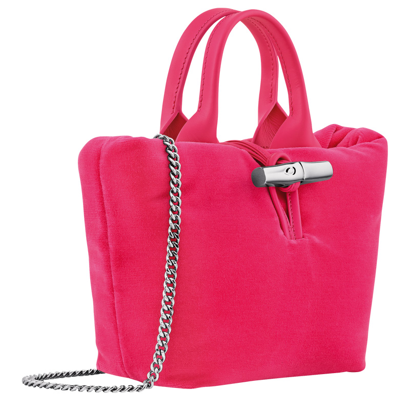 Longchamp |Le Roseau XS Handtasche, Rosa – Canvas |Rosa Longchamp |Le Roseau XS Handtasche, Rosa – Canvas |Rosa