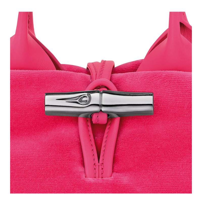 Longchamp |Le Roseau XS Handtasche, Rosa – Canvas |Rosa Longchamp |Le Roseau XS Handtasche, Rosa – Canvas |Rosa
