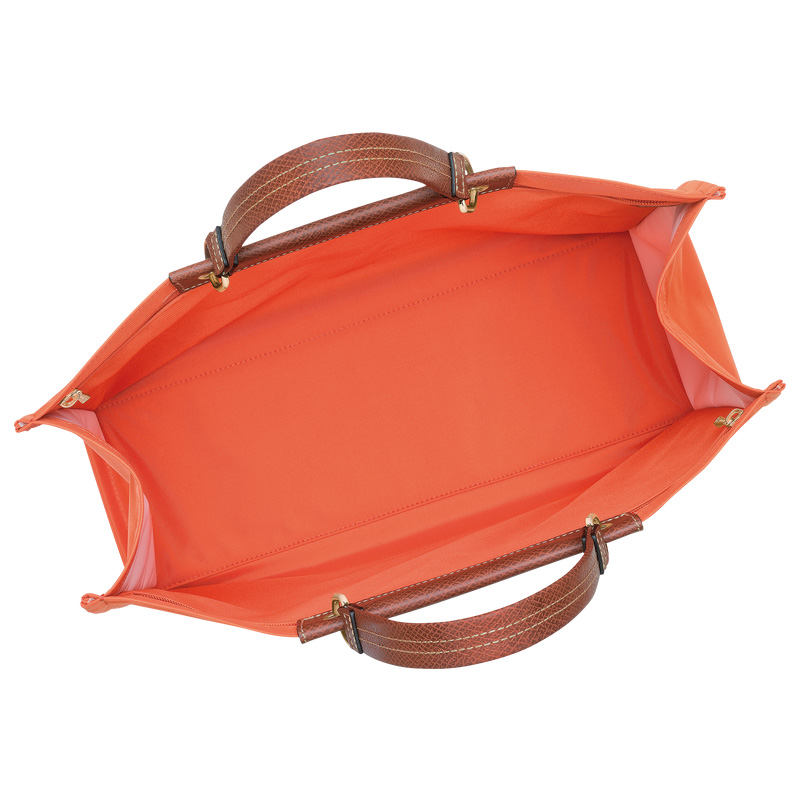 Longchamp |Cabas L Tragetasche Karotte – Canvas |Paprika