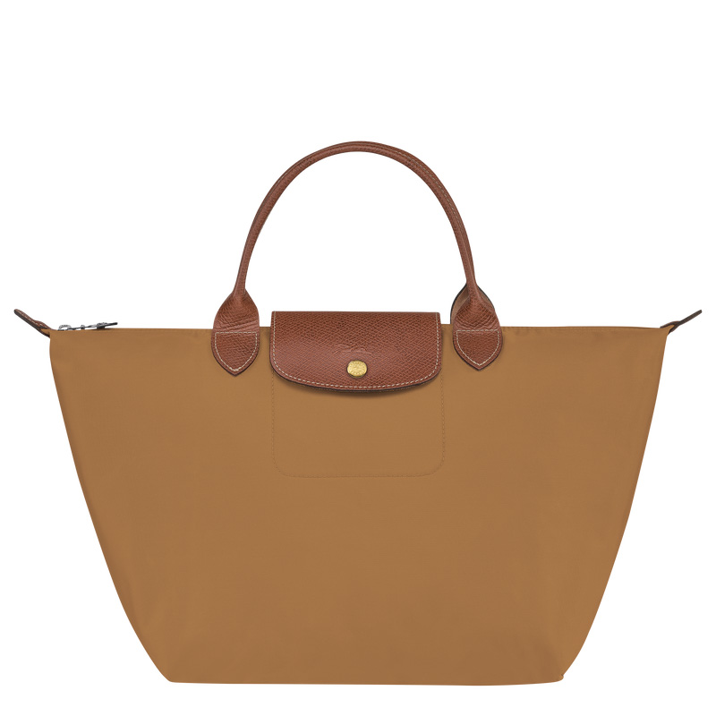 Longchamp |Le Pliage Original M Handtasche Rehbraun – Recyceltes Canvas |Rehbraun