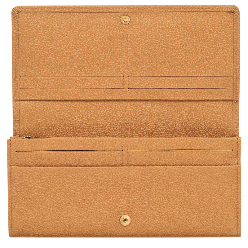 Longchamp |Le Foulonn Continental Geldbörse Walnuss - Leder |Walnuss