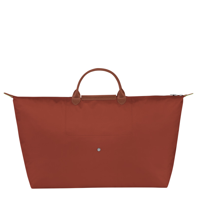 Longchamp |Le Pliage Grüne XL Reisetasche Kastanienbraun – Recyceltes Canvas |Kastanienbraun