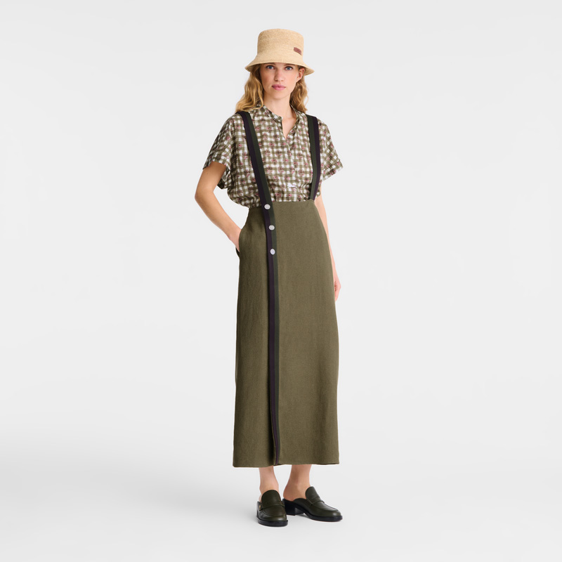 Longchamp |Midirock Artischocke – Canvas |Artischocke