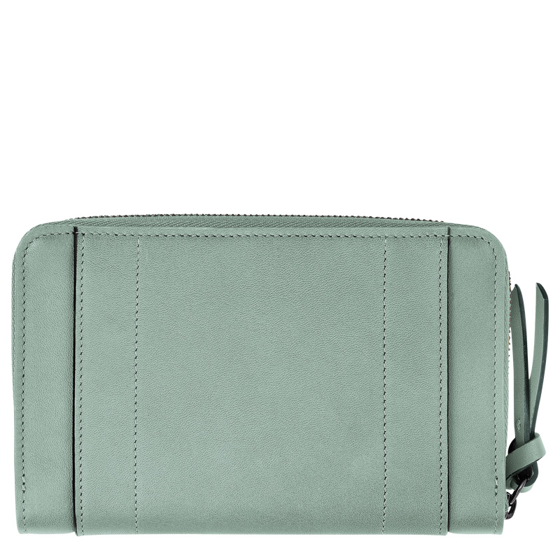 Longchamp |3D-Geldbörse, Eisenkraut – Leder |Eisenkraut