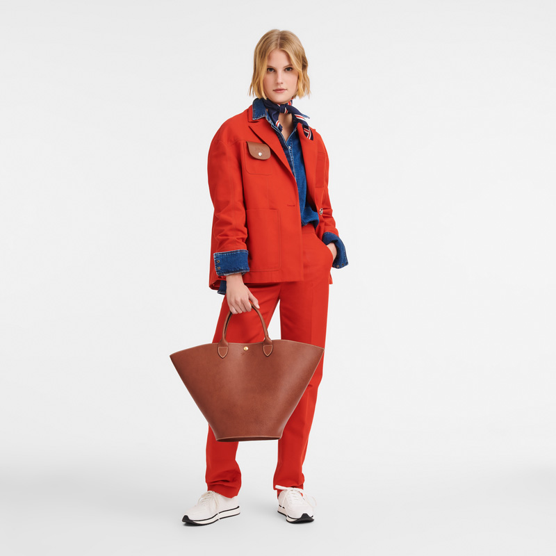 Longchamp |Pure XL Tragetasche Braun – Leder |Braun