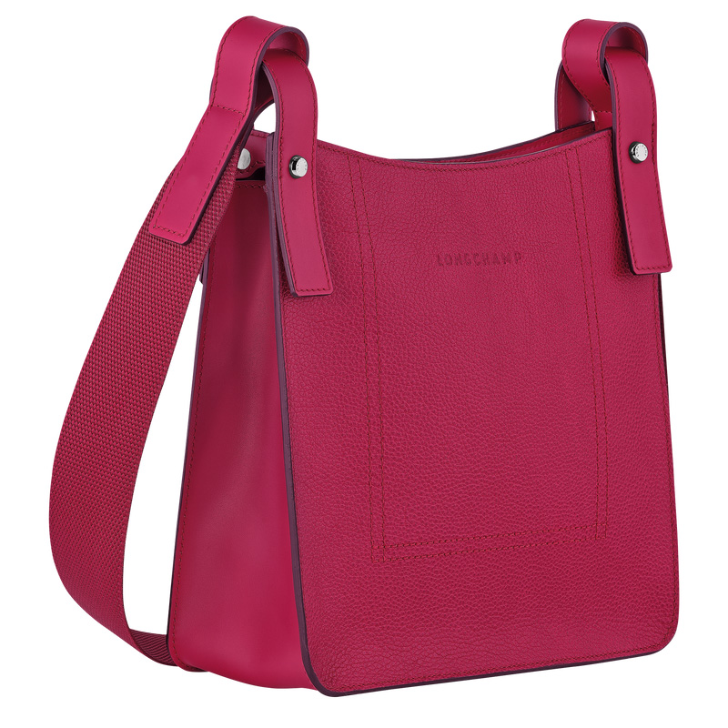 Longchamp |Le Foulonn S Umhängetasche, Rot – Leder |Rot
