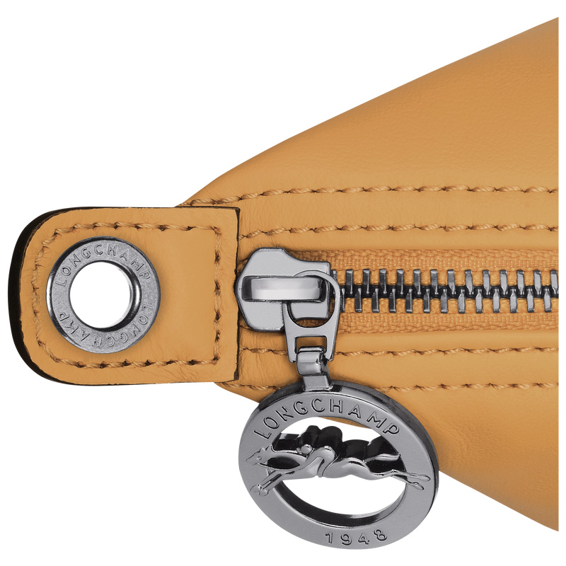 Longchamp |Le Pliage Xtra XS Umhängetasche, Honigbraun – Leder |Honig