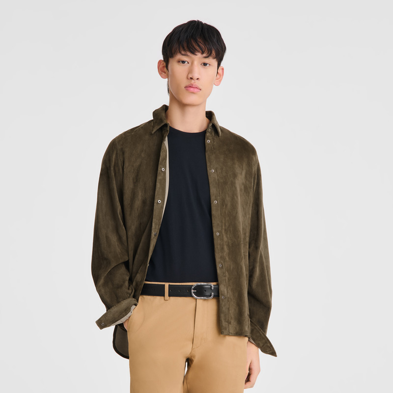 Longchamp |Le Foulonn Herrengürtel Schwarz – Leder |Schwarz