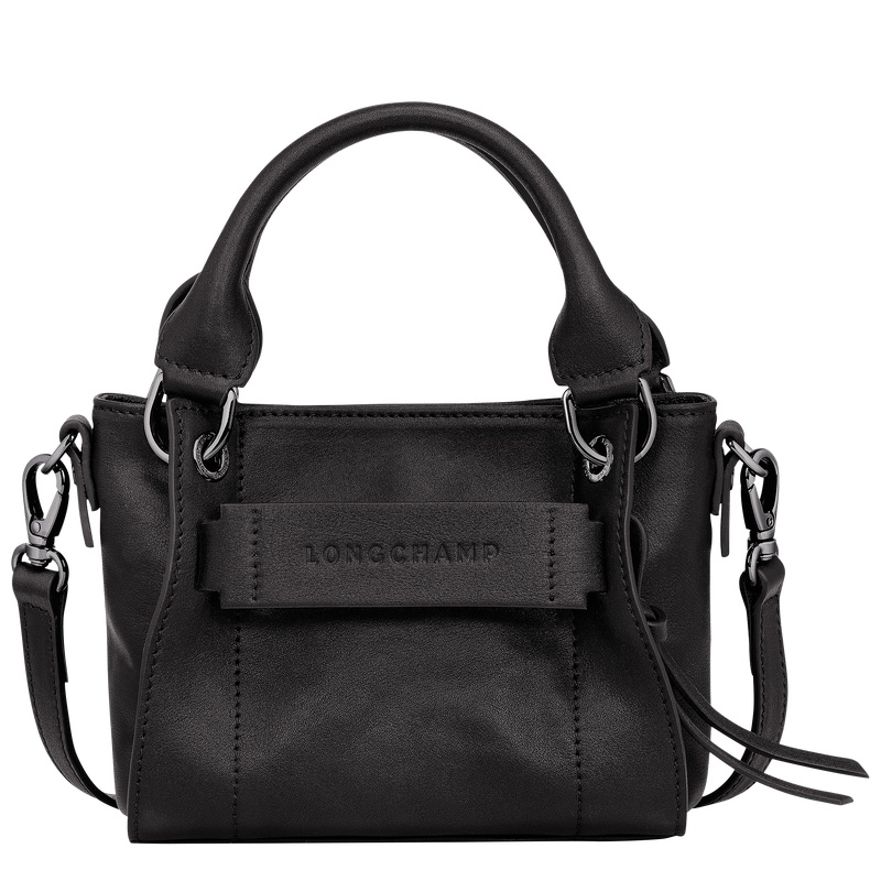 Longchamp |3D XS Handtasche Schwarz – Leder |Schwarz