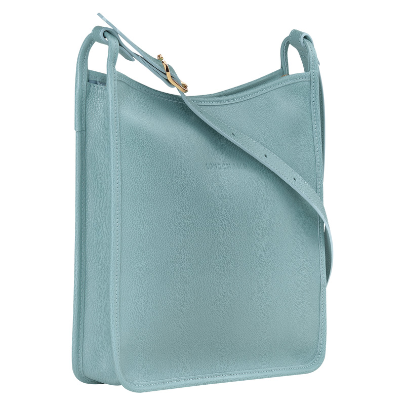 Longchamp |Le Foulonn M Umhängetasche, Eukalyptus – Leder |Eukalyptus