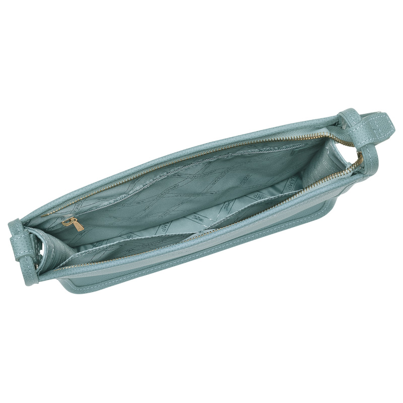 Longchamp |Le Foulonn M Umhängetasche, Eukalyptus – Leder |Eukalyptus