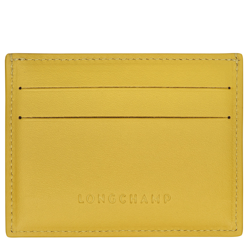 Longchamp |Le Roseau Kartenetui Ingwer – Leder |Ingwer