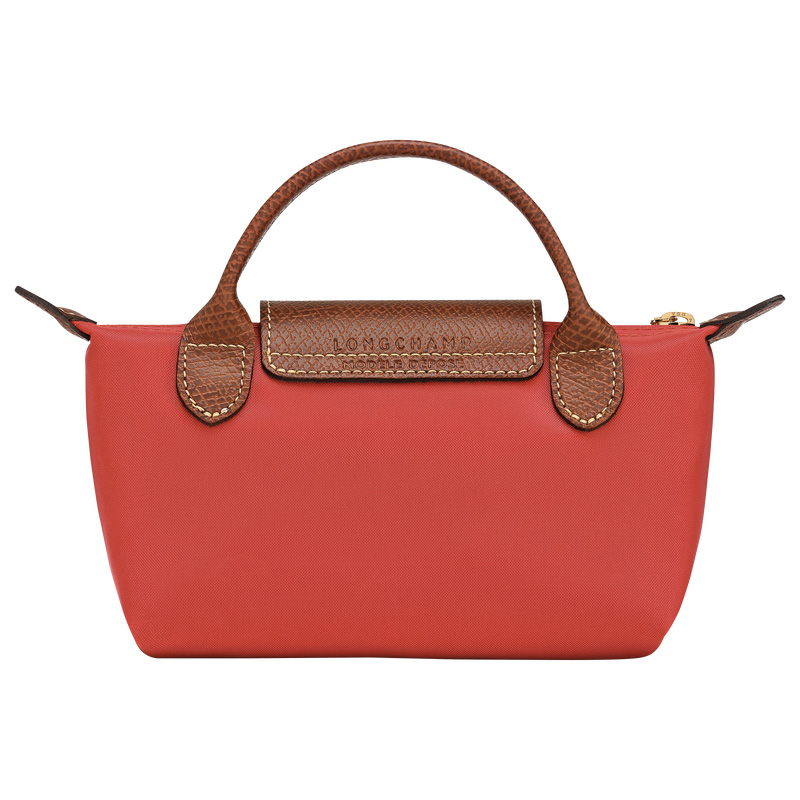 Longchamp |Le Pliage Original Tasche mit Tragegriff, Tomate – Recyceltes Canvas |Tomate