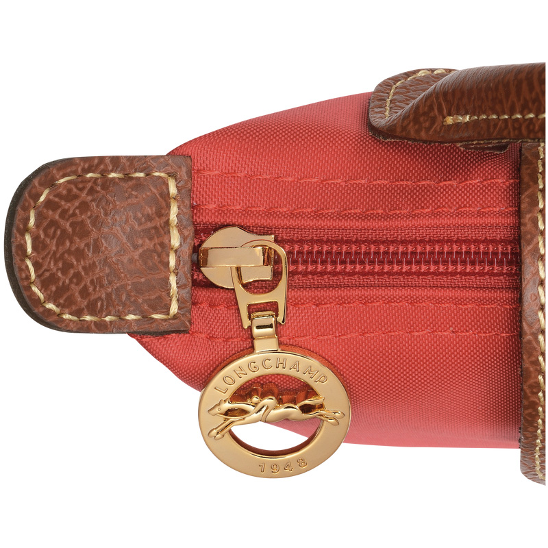 Longchamp |Le Pliage Original Tasche mit Tragegriff, Tomate – Recyceltes Canvas |Tomate