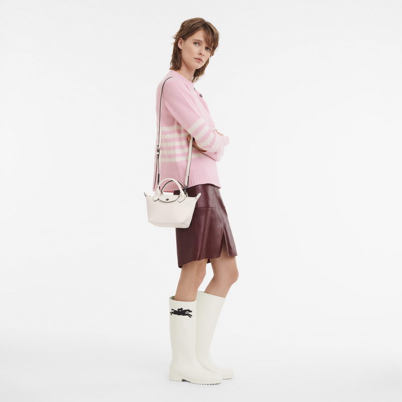 Longchamp |Le Pliage Xtra XS Handtasche, Ecru – Leder |Ecru