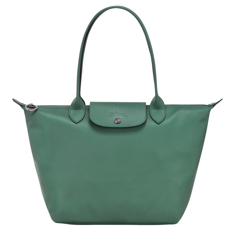 Longchamp |Le Pliage Xtra M Tragetasche Salbeigrün – Leder |Salbeigrün