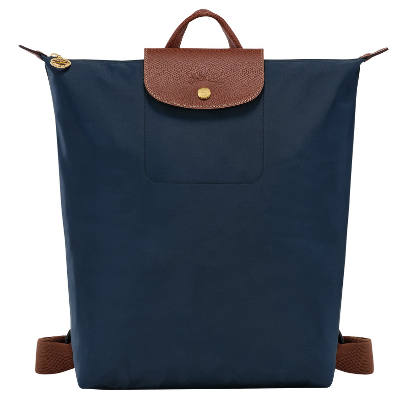 Longchamp |Le Pliage Original M Rucksack, Marineblau – Canvas |Marineblau