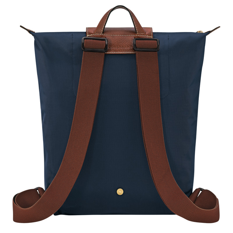 Longchamp |Le Pliage Original M Rucksack, Marineblau – Canvas |Marineblau