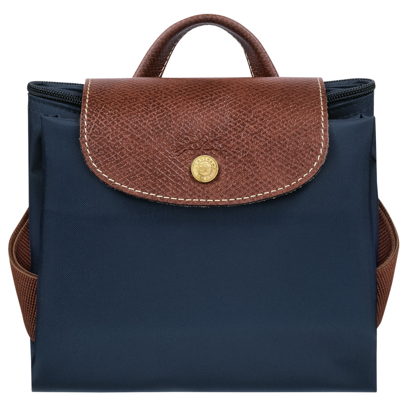 Longchamp |Le Pliage Original M Rucksack, Marineblau – Canvas |Marineblau