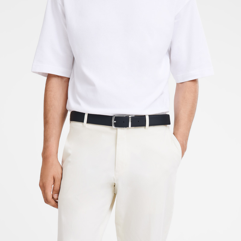 Longchamp |Le Foulonn Herrengürtel Mokka/Schwarz – Leder |Mokka/Schwarz