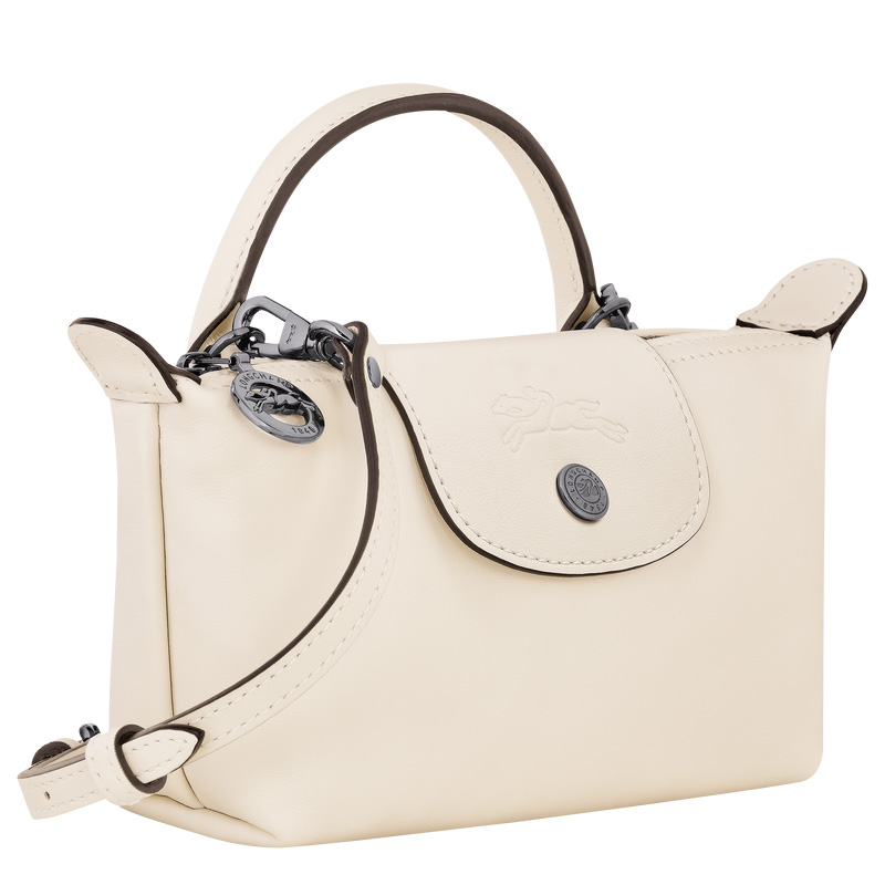 Longchamp |Le Pliage Xtra XS Beuteltasche Ecru – Leder |Ecru