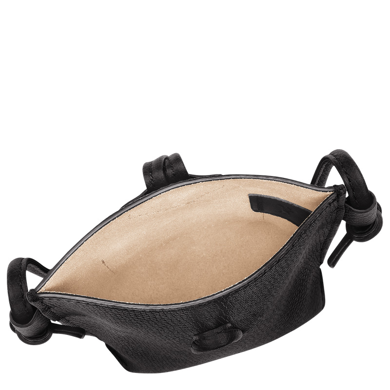 Longchamp |Le Roseau Handyhülle Schwarz – Leder |Schwarz