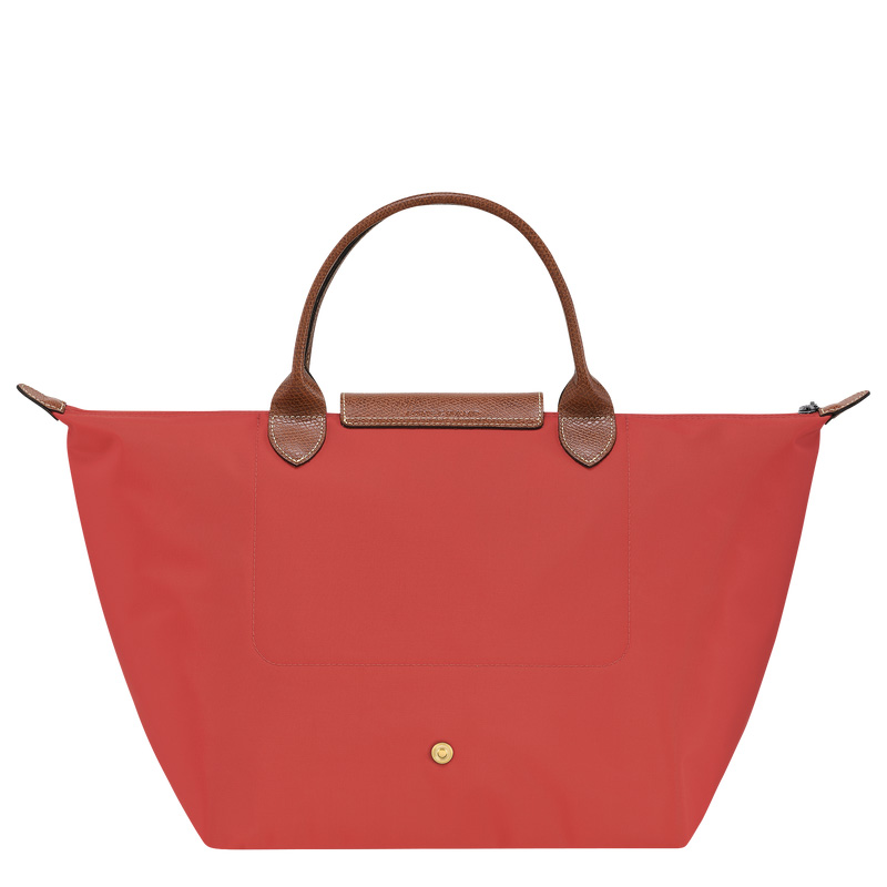 Longchamp |Le Pliage Original M Handtasche Tomate – Recyceltes Canvas |Tomate