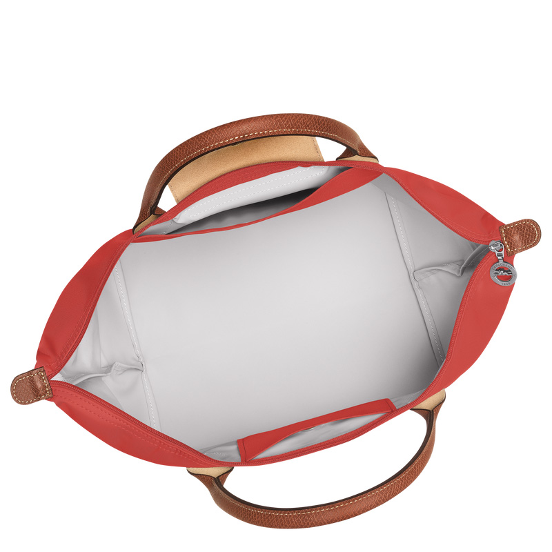 Longchamp |Le Pliage Original M Handtasche Tomate – Recyceltes Canvas |Tomate