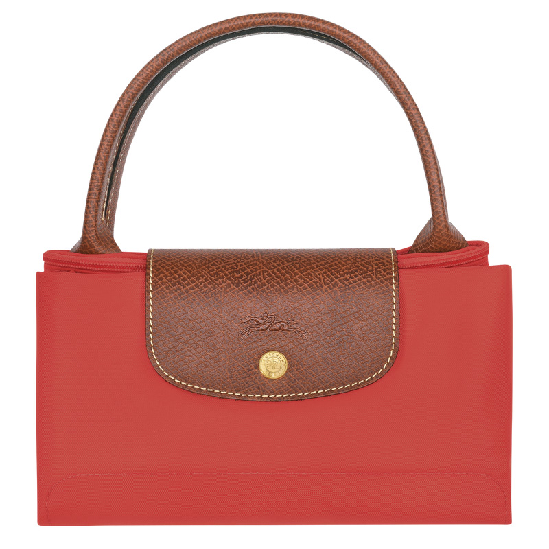 Longchamp |Le Pliage Original M Handtasche Tomate – Recyceltes Canvas |Tomate