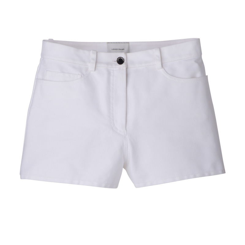 Longchamp |Shorts Weiß – Gabardine |Weiß