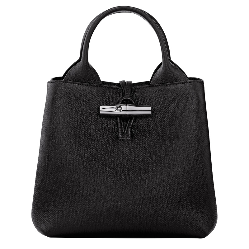 Longchamp |Le Roseau S Handtasche, Schwarz – Leder |Schwarz