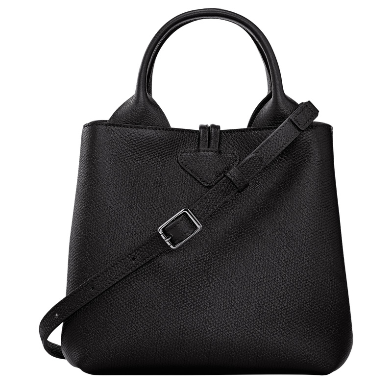 Longchamp |Le Roseau S Handtasche, Schwarz – Leder |Schwarz