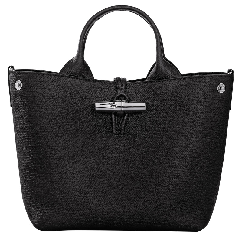 Longchamp |Le Roseau S Handtasche, Schwarz – Leder |Schwarz