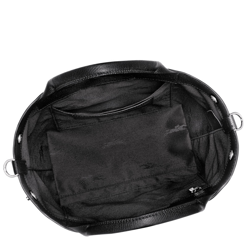 Longchamp |Le Roseau S Handtasche, Schwarz – Leder |Schwarz