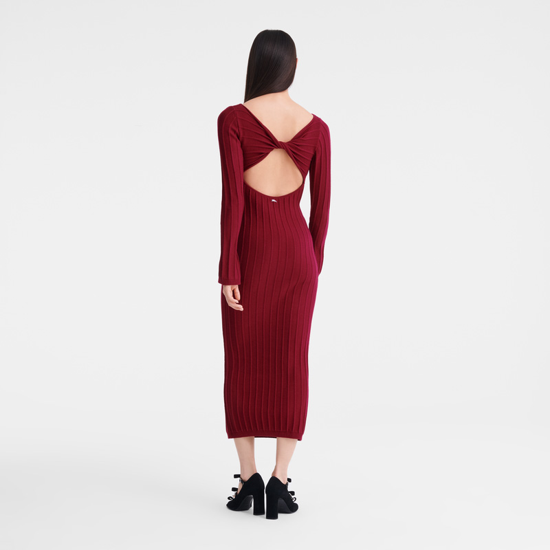 Longchamp |Langes Kleid Beetroot – Strick |Beetroot Longchamp |Langes Kleid Beetroot – Strick |Beetroot