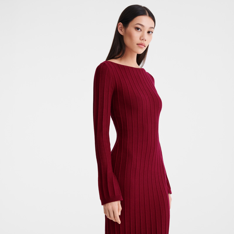 Longchamp |Langes Kleid Beetroot – Strick |Beetroot Longchamp |Langes Kleid Beetroot – Strick |Beetroot