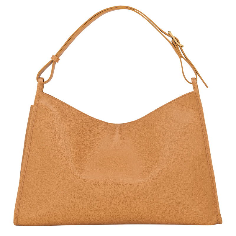 Longchamp |Le Foulonn XL Schultertasche Walnuss – Leder |Walnuss