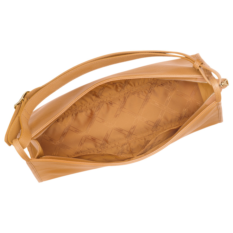 Longchamp |Le Foulonn XL Schultertasche Walnuss – Leder |Walnuss