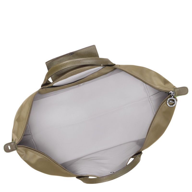 Longchamp |Le Pliage Grüne Reisetasche, Artischocke – Recyceltes Canvas |Artischocke