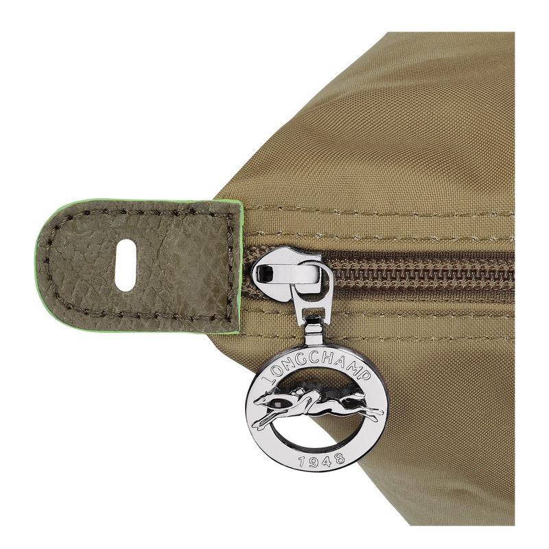 Longchamp |Le Pliage Grüne Reisetasche, Artischocke – Recyceltes Canvas |Artischocke
